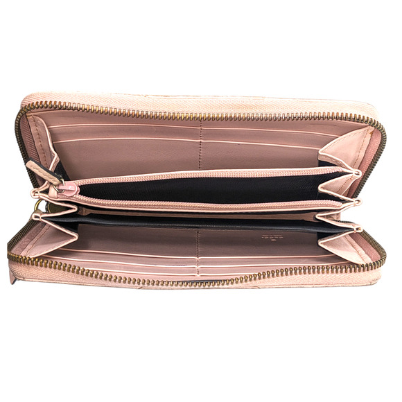 Authentic Gucci GG Marmont Pink Matelassé Chevron Leather Zip Around Wallet - Picture 4 of 10